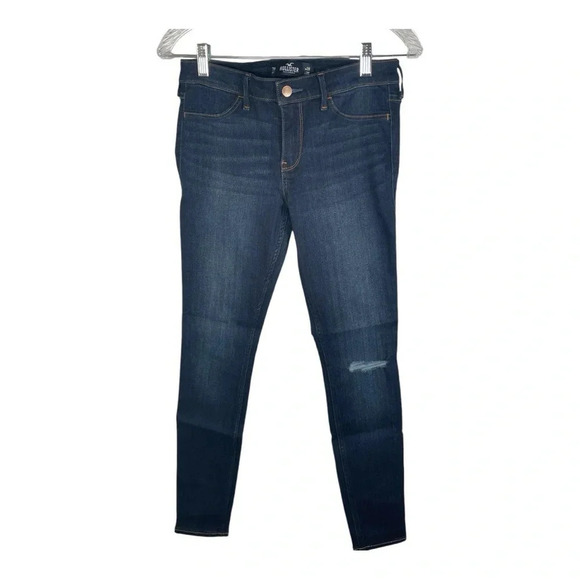 Hollister Low Rise Jean Jeggings Dark Wash Size 28 Advance Stretch - Picture 1 of 12